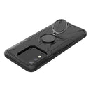For Tecno Spark 8 Armor Bear Shockproof PC + TPU Phone Case with Ring Holder(Black)