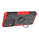 For Tecno Spark 8 Armor Bear Shockproof PC + TPU Phone Case with Ring Holder(Red)
