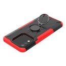 For Tecno Spark 8 Armor Bear Shockproof PC + TPU Phone Case with Ring Holder(Red)