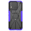 For Tecno Spark 8 Armor Bear Shockproof PC + TPU Phone Case with Ring Holder(Purple)
