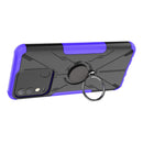 For Tecno Spark 8 Armor Bear Shockproof PC + TPU Phone Case with Ring Holder(Purple)