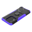 For Tecno Spark 8 Armor Bear Shockproof PC + TPU Phone Case with Ring Holder(Purple)