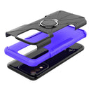 For Tecno Spark 8 Armor Bear Shockproof PC + TPU Phone Case with Ring Holder(Purple)
