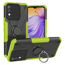 For Tecno Spark 8 Armor Bear Shockproof PC + TPU Phone Case with Ring Holder(Green)