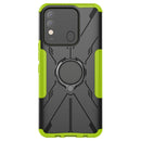 For Tecno Spark 8 Armor Bear Shockproof PC + TPU Phone Case with Ring Holder(Green)