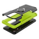 For Tecno Spark 8 Armor Bear Shockproof PC + TPU Phone Case with Ring Holder(Green)
