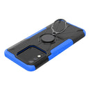 For Tecno Spark 8 Armor Bear Shockproof PC + TPU Phone Case with Ring Holder(Blue)