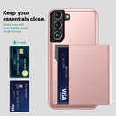 For Samsung Galaxy S22+ 5G Shockproof Armor Phone Case with Card Slot(Grey)