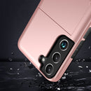 For Samsung Galaxy S22+ 5G Shockproof Armor Phone Case with Card Slot(Silver)