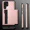 For Samsung Galaxy S22 Ultra 5G Shockproof Armor Phone Case with Card Slot(Black)