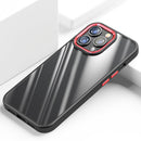 Four-corner Shockproof TPU + PC Phone Case For iPhone 13 Pro(Black Red)