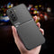 For Samsung Galaxy S22 Ultra 5G Classic Tilt Strip Grain Magnetic Shockproof PC + TPU Phone Case(Black)