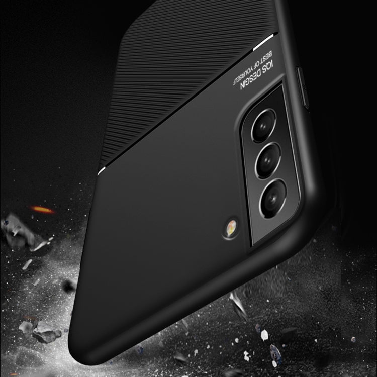 For Samsung Galaxy S22 Ultra 5G Classic Tilt Strip Grain Magnetic Shockproof PC + TPU Phone Case(Red)