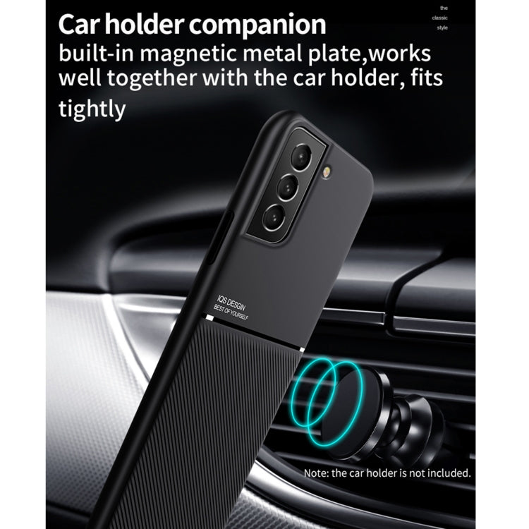 For Samsung Galaxy S22 Ultra 5G Classic Tilt Strip Grain Magnetic Shockproof PC + TPU Phone Case(Green)