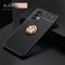 For Samsung Galaxy A33 5G Metal Ring Holder 360 Degree Rotating TPU Phone Case(Black+Rose Gold)