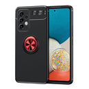 For Samsung Galaxy A33 5G Metal Ring Holder 360 Degree Rotating TPU Phone Case(Black+Red)