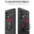 For Samsung Galaxy A33 5G Metal Ring Holder 360 Degree Rotating TPU Phone Case(Black+Red)
