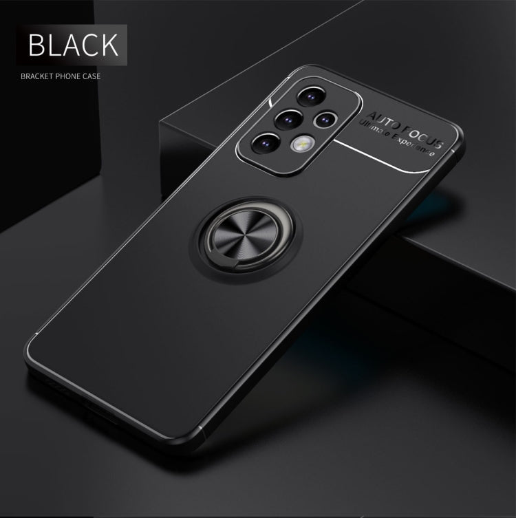 For Samsung Galaxy A33 5G Metal Ring Holder 360 Degree Rotating TPU Phone Case(Black)