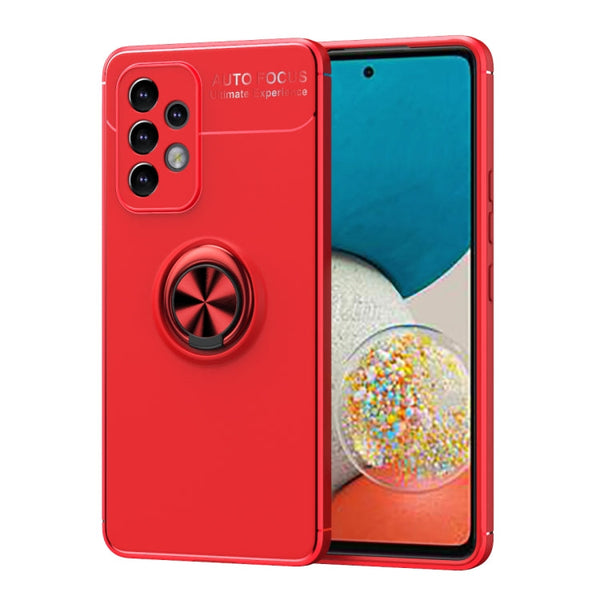 For Samsung Galaxy A33 5G Metal Ring Holder 360 Degree Rotating TPU Phone Case(Red)