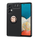 For Samsung Galaxy A53 5G Metal Ring Holder 360 Degree Rotating TPU Phone Case(Black+Rose Gold)