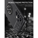 For Samsung Galaxy A53 5G Metal Ring Holder 360 Degree Rotating TPU Phone Case(Black+Rose Gold)