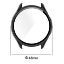 For Amazfit GTR 3 / GTR 3 Pro PC + Tempered Glass Watch Protective Case(Black)
