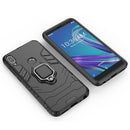 For Asus Zenfone Max Pro (M1) ZB601KL Shockproof PC + TPU Protective Case with Magnetic Ring Holder(Black)