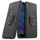 For Asus Zenfone Max Pro (M1) ZB601KL Shockproof PC + TPU Protective Case with Magnetic Ring Holder(Black)