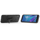 For Asus Zenfone Max Pro (M1) ZB601KL Shockproof PC + TPU Protective Case with Magnetic Ring Holder(Black)
