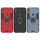 For Asus Zenfone Max Pro (M1) ZB601KL Shockproof PC + TPU Protective Case with Magnetic Ring Holder(Black)