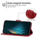 Leather Phone Case For OPPO Realme 5 / 5i / 5s / 6i / Narzo 20A(Red)