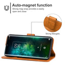Leather Phone Case For TCL 10 Pro(Brown)