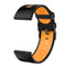 For Huawei Watch GT 3 22mm Three Rows Holes Two-color Silicone Watch Band(Black Orange)