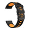 For Huawei Watch GT 3 22mm Three Rows Holes Two-color Silicone Watch Band(Black Orange)