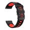 For Huawei Watch GT 3 22mm Three Rows Holes Two-color Silicone Watch Band(Black Red)