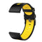 For Huawei Watch GT 3 22mm Three Rows Holes Two-color Silicone Watch Band(Black Yellow)