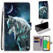 For Samsung Galaxy A03 Core Coloured Drawing Cross Texture Horizontal Flip Leather Phone Case with Holder & Card Slots & Wallet & Lanyard(Pensive Wolf)