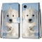 For Samsung Galaxy A03 Core Coloured Drawing Cross Texture Horizontal Flip Leather Phone Case with Holder & Card Slots & Wallet & Lanyard(Snow Puppy)