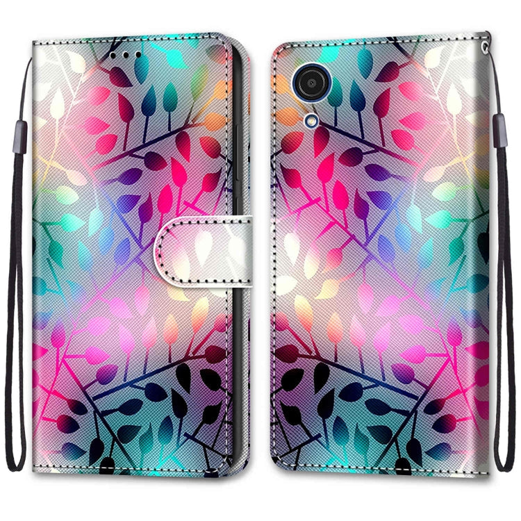 For Samsung Galaxy A03 Core Coloured Drawing Cross Texture Horizontal Flip Leather Phone Case with Holder & Card Slots & Wallet & Lanyard(Translucent Glass)