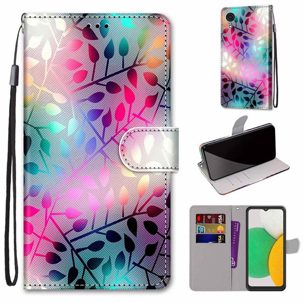 For Samsung Galaxy A03 Core Coloured Drawing Cross Texture Horizontal Flip Leather Phone Case with Holder & Card Slots & Wallet & Lanyard(Translucent Glass)