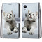 For Samsung Galaxy A03 Core Coloured Drawing Cross Texture Horizontal Flip Leather Phone Case with Holder & Card Slots & Wallet & Lanyard(Small Grey Cat)