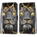 For Samsung Galaxy A03 Core Coloured Drawing Cross Texture Horizontal Flip Leather Phone Case with Holder & Card Slots & Wallet & Lanyard(Fission Lion)