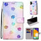 For Samsung Galaxy A13 4G Coloured Drawing Cross Texture Horizontal Flip Leather Phone Case with Holder & Card Slots & Wallet & Lanyard(Footprint Water Drops)