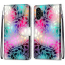 For Samsung Galaxy A13 4G Coloured Drawing Cross Texture Horizontal Flip Leather Phone Case with Holder & Card Slots & Wallet & Lanyard(Translucent Glass)