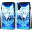 For Samsung Galaxy A13 4G Coloured Drawing Cross Texture Horizontal Flip Leather Phone Case with Holder & Card Slots & Wallet & Lanyard(Dick Rose Wolf)