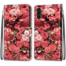 For Samsung Galaxy A13 5G Coloured Drawing Cross Texture Horizontal Flip Leather Phone Case with Holder & Card Slots & Wallet & Lanyard(Pink Rose Garden)