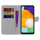 For Samsung Galaxy A13 5G Coloured Drawing Cross Texture Horizontal Flip Leather Phone Case with Holder & Card Slots & Wallet & Lanyard(Cat Becomes Tiger)