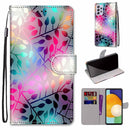 For Samsung Galaxy A33 5G Coloured Drawing Cross Texture Horizontal Flip Leather Phone Case with Holder & Card Slots & Wallet & Lanyard(Translucent Glass)