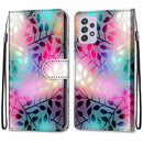 For Samsung Galaxy A33 5G Coloured Drawing Cross Texture Horizontal Flip Leather Phone Case with Holder & Card Slots & Wallet & Lanyard(Translucent Glass)
