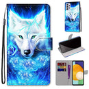 For Samsung Galaxy A33 5G Coloured Drawing Cross Texture Horizontal Flip Leather Phone Case with Holder & Card Slots & Wallet & Lanyard(Dick Rose Wolf)